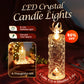 Set of 4 LED Crystal Candle Lights- Romantic Tabletop Night Lights