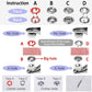 100pcs Invisible Colored Metal Buckle & 1 Count Manual Pressure Pliers